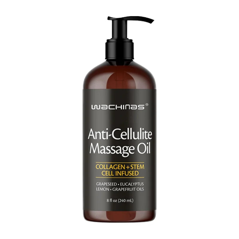 OEM Private Label Anti Cellulite Lemon Collagen and Stem Cell Moisturizer Massage Oil for Tightening and Stretch Marks